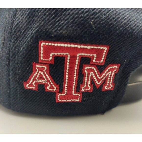 ANNCO Texas A&M Collegiate Black Brown Strap Back Baseball Hat Cap One Size Logo - Picture 6 of 11
